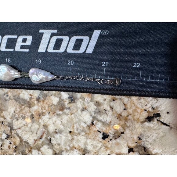 Baroque Pearls Strung Among Termaline Stones Womens Necklace Elegant Timeless - Picture 5 of 5